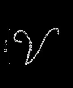 HIER_5150 12 Pack | 1.5" Clear Rhinestone Monogram Letter Jewel Sticker Self Adhesive DIY Diamond Decor - V Tabletop Decor 11 HIER_5150 12 Pack | 1.5