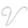 HIER_5150 12 Pack | 1.5" Clear Rhinestone Monogram Letter Jewel Sticker Self Adhesive DIY Diamond Decor - V Tabletop Decor