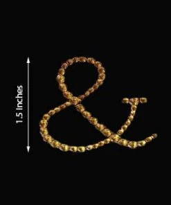 HIER_5150 12 Pack | 1.5" Gold Rhinestone Monogram Letter Jewel Sticker Self Adhesive DIY Diamond Decor Tabletop Decor 37 HIER_5150 12 Pack | 1.5