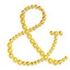 HIER_5150 12 Pack | 1.5" Gold Rhinestone Monogram Letter Jewel Sticker Self Adhesive DIY Diamond Decor Tabletop Decor