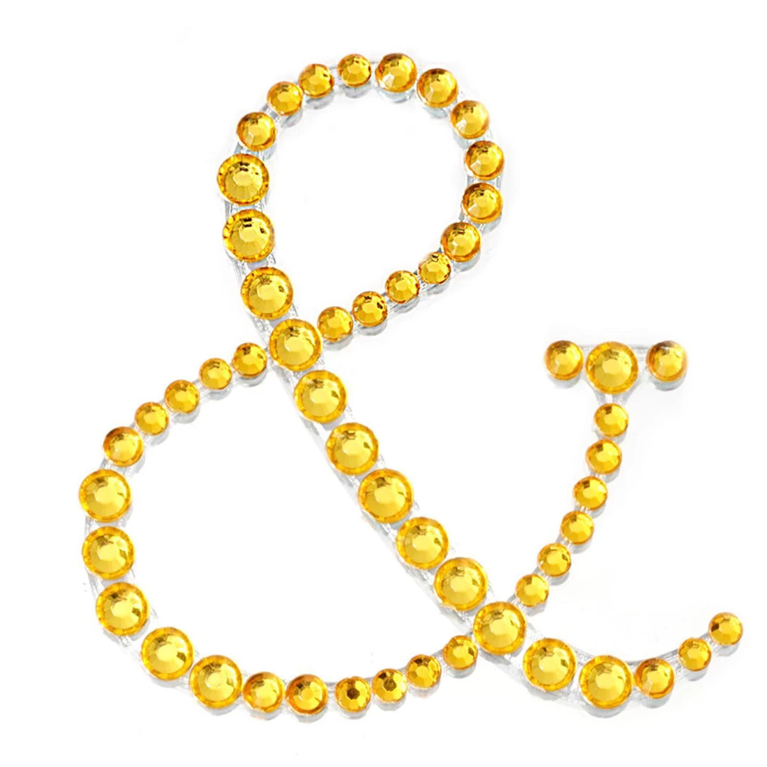 HIER_5150 12 Pack | 1.5" Gold Rhinestone Monogram Letter Jewel Sticker Self Adhesive DIY Diamond Decor Tabletop Decor 1 HIER_5150 12 Pack | 1.5" Gold Rhinestone Monogram Letter Jewel Sticker Self Adhesive DIY Diamond Decor Tabletop Decor