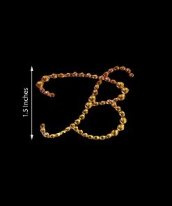 HIER_5150 12 Pack | 1.5" Gold Rhinestone Monogram Letter Jewel Sticker Self Adhesive DIY Diamond Decor - B 11 HIER_5150 12 Pack | 1.5