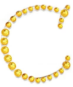 HIER_5150 12 Pack | 1.5" Gold Rhinestone Monogram Letter Jewel Sticker Self Adhesive DIY Diamond Decor Tabletop Decor 46 HIER_5150 12 Pack | 1.5
