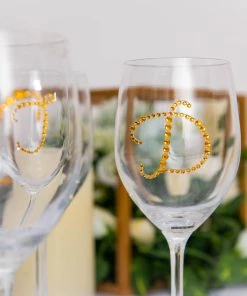 HIER_5150 12 Pack | 1.5" Gold Rhinestone Monogram Letter Jewel Sticker Self Adhesive DIY Diamond Decor - Z Tabletop Decor 14 HIER_5150 12 Pack | 1.5