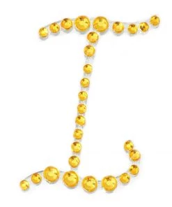 HIER_5150 12 Pack | 1.5" Gold Rhinestone Monogram Letter Jewel Sticker Self Adhesive DIY Diamond Decor Tabletop Decor 52 HIER_5150 12 Pack | 1.5