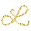 HIER_5150 12 Pack | 1.5" Gold Rhinestone Monogram Letter Jewel Sticker Self Adhesive DIY Diamond Decor - L
