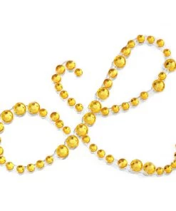 HIER_5150 12 Pack | 1.5" Gold Rhinestone Monogram Letter Jewel Sticker Self Adhesive DIY Diamond Decor - L