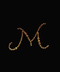 HIER_5150 12 Pack | 1.5" Gold Rhinestone Monogram Letter Jewel Sticker Self Adhesive DIY Diamond Decor - M 17 HIER_5150 12 Pack | 1.5