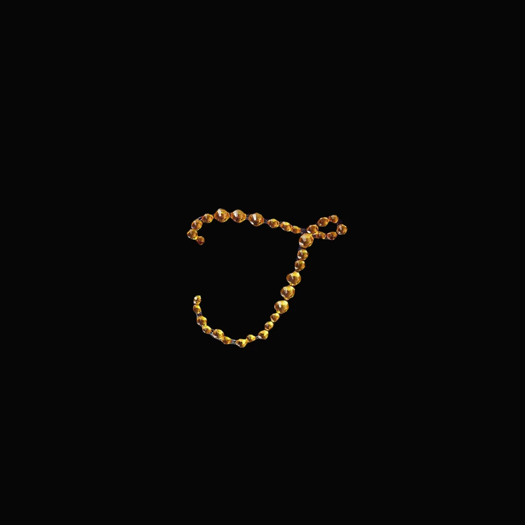 HIER_5150 Tabletop Decor 12 Pack | 1.5" Gold Rhinestone Monogram Letter Jewel Sticker Self Adhesive DIY Diamond Decor - T 9 HIER_5150 Tabletop Decor 12 Pack | 1.5" Gold Rhinestone Monogram Letter Jewel Sticker Self Adhesive DIY Diamond Decor - T