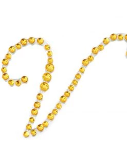 HIER_5150 12 Pack | 1.5" Gold Rhinestone Monogram Letter Jewel Sticker Self Adhesive DIY Diamond Decor Tabletop Decor 65 HIER_5150 12 Pack | 1.5