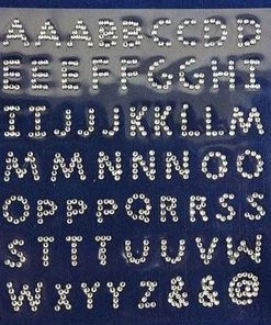 HIER_5150 240 Pcs Self Adhesive Clear Letter Diamond Rhinestone DIY Stickers