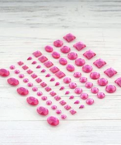 HIER_5150 510 Pcs | Multi Shaped Fuchsia Diamond Rhinestone Jeweled Stickers, DIY Craft Gems Decor 19 HIER_5150 510 Pcs | Multi Shaped Fuchsia Diamond Rhinestone Jeweled Stickers, DIY Craft Gems Decor