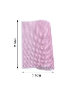 HIER_5150 21”x11” Blush Self Adhesive Rhinestone Diamond Sticker Wrap Sheets, DIY Craft Gem Stickers