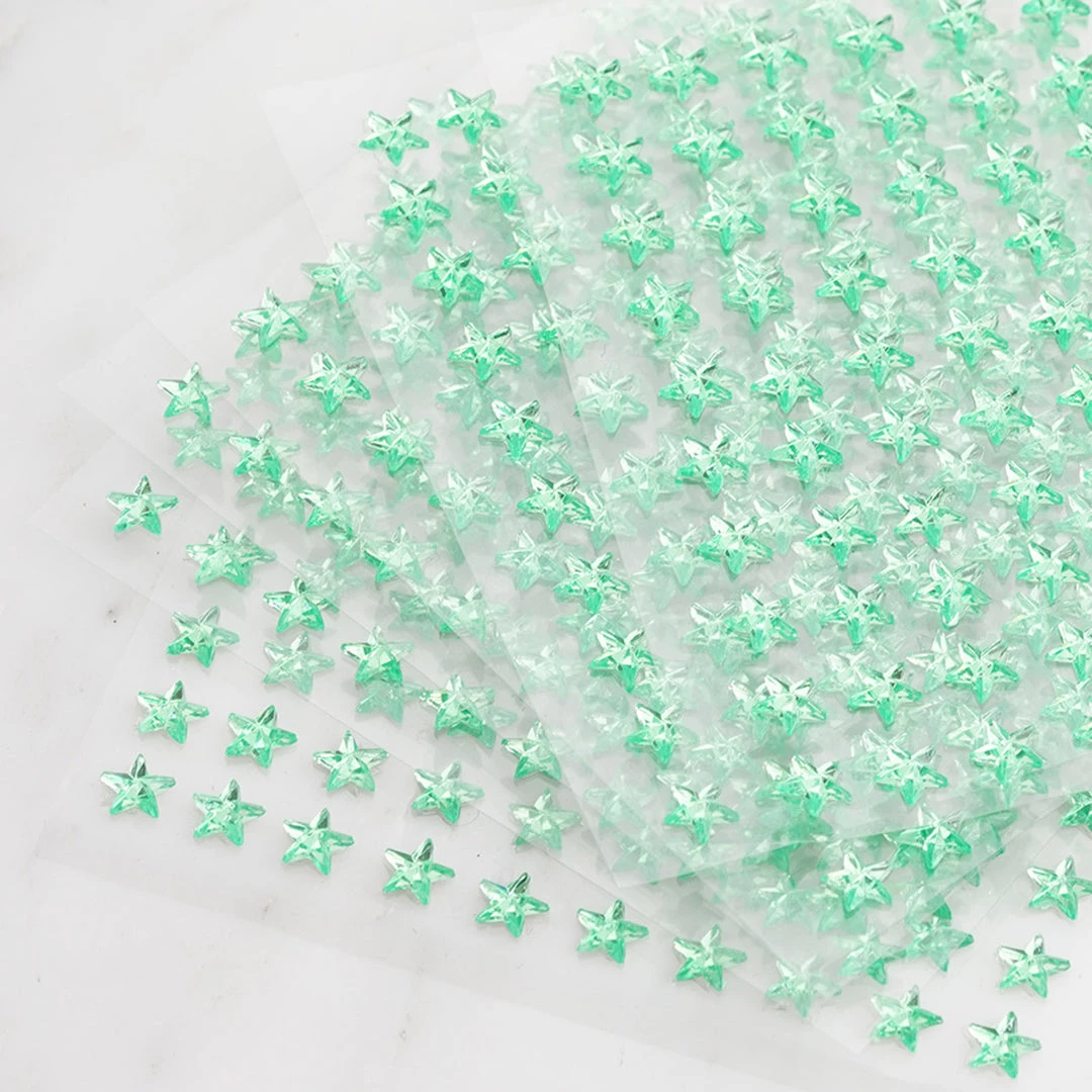 HIER_5150 600 Pcs | Apple Green Star Shape Stick-On Diamond Rhinestone Stickers, DIY Self Adhesive Craft Gems Chargers & Centerpieces 4 HIER_5150 600 Pcs | Apple Green Star Shape Stick-On Diamond Rhinestone Stickers, DIY Self Adhesive Craft Gems Chargers & Centerpieces