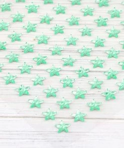 HIER_5150 600 Pcs | Apple Green Star Shape Stick-On Diamond Rhinestone Stickers, DIY Self Adhesive Craft Gems Chargers & Centerpieces