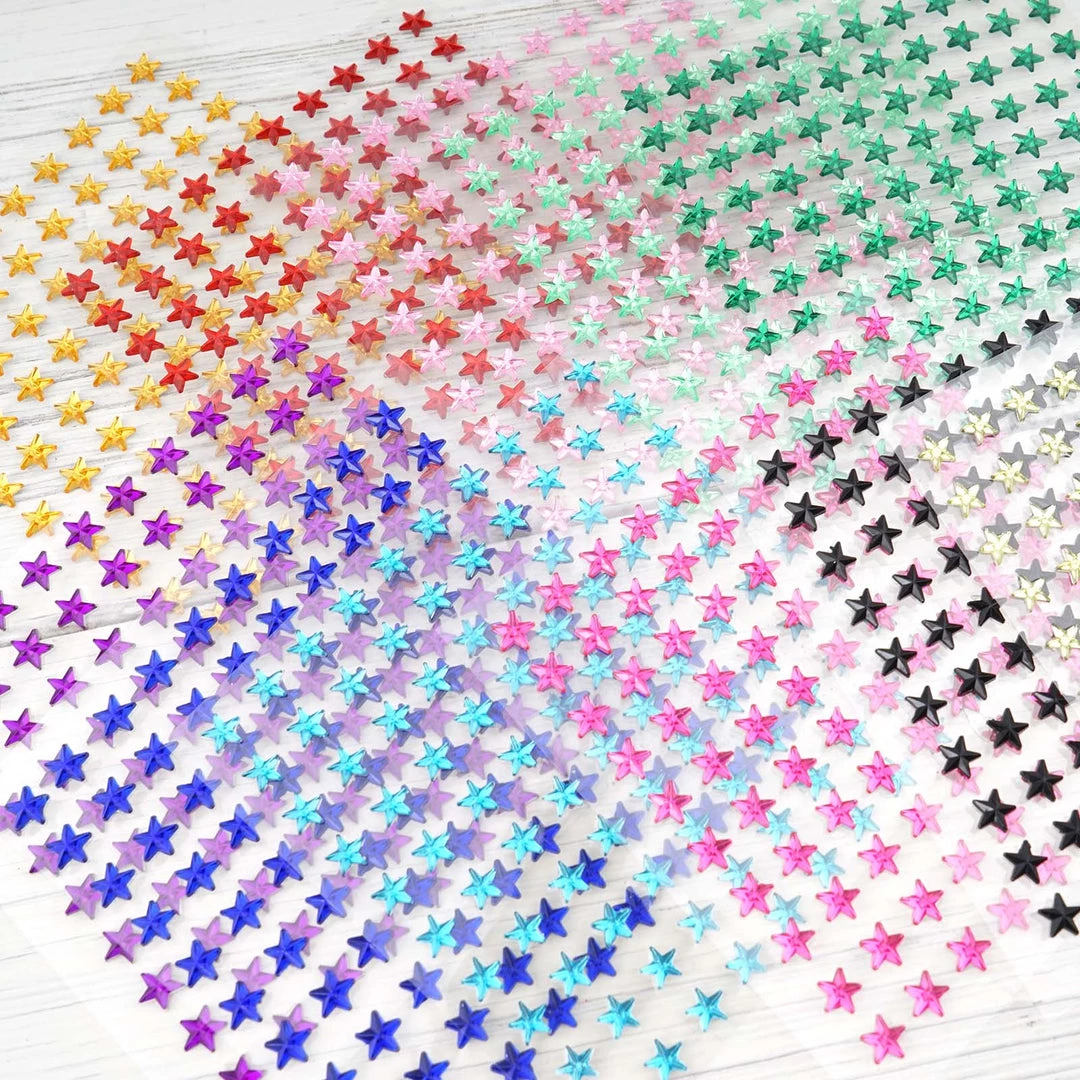 HIER_5150 Chargers & Centerpieces 600 Pcs | Hunter Green Star Shape Stick-On Diamond Rhinestone Stickers, DIY Self Adhesive Craft Gems 4 HIER_5150 Chargers & Centerpieces 600 Pcs | Hunter Green Star Shape Stick-On Diamond Rhinestone Stickers, DIY Self Adhesive Craft Gems