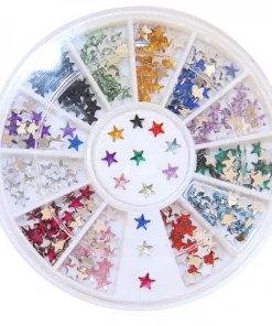 HIER_5150 600 Pcs | Pink Star Shape DIY Stick-On Diamond Rhinestone Stickers, Self Adhesive Craft Gems Chargers & Centerpieces