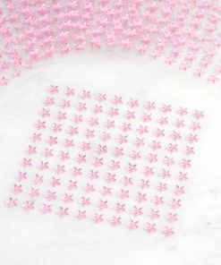 HIER_5150 600 Pcs | Pink Star Shape DIY Stick-On Diamond Rhinestone Stickers, Self Adhesive Craft Gems Chargers & Centerpieces