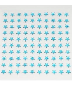 HIER_5150 600 Pcs | Turquoise Star Shape DIY Stick-On Diamond Rhinestone Stickers, Self Adhesive Craft Gems Chargers & Centerpieces