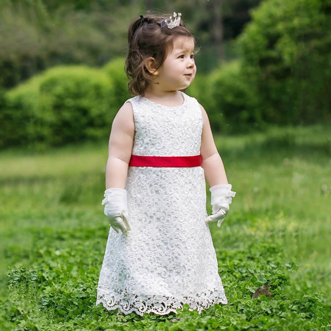 HIER_3500 Classic White Floral Net Flower Girl Dress Dress Party Dress Special Occasion Dress Big Clearance Sale 3 HIER_3500 Classic White Floral Net Flower Girl Dress Dress Party Dress Special Occasion Dress Big Clearance Sale