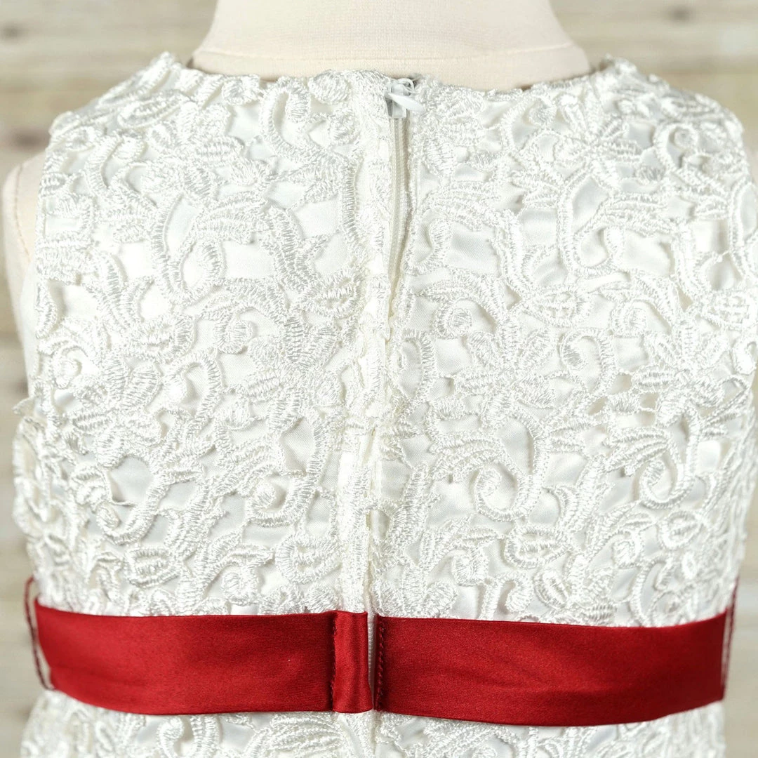 HIER_3500 Classic White Floral Net Flower Girl Dress Dress Party Dress Special Occasion Dress Big Clearance Sale 4 HIER_3500 Classic White Floral Net Flower Girl Dress Dress Party Dress Special Occasion Dress Big Clearance Sale