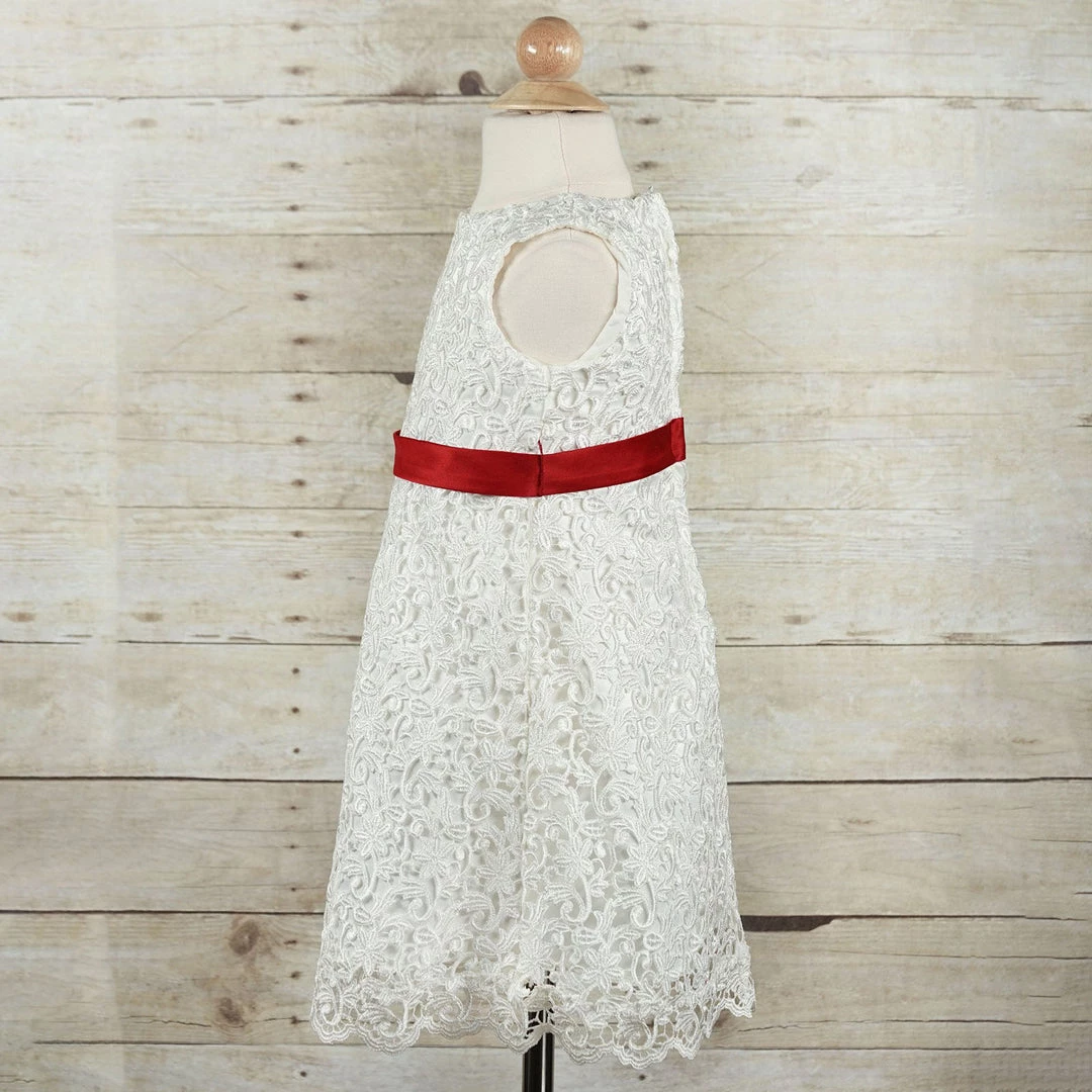 HIER_3500 Classic White Floral Net Flower Girl Dress Dress Party Dress Special Occasion Dress Big Clearance Sale 5 HIER_3500 Classic White Floral Net Flower Girl Dress Dress Party Dress Special Occasion Dress Big Clearance Sale