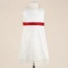 HIER_3500 Classic White Floral Net Flower Girl Dress Dress Party Dress Special Occasion Dress Big Clearance Sale