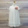 HIER_3500 Big Clearance Sale Flower Girl Dress Two Layered Chiffon Pleated Girls Dress Ivory Party Dress Special Occasion Dress