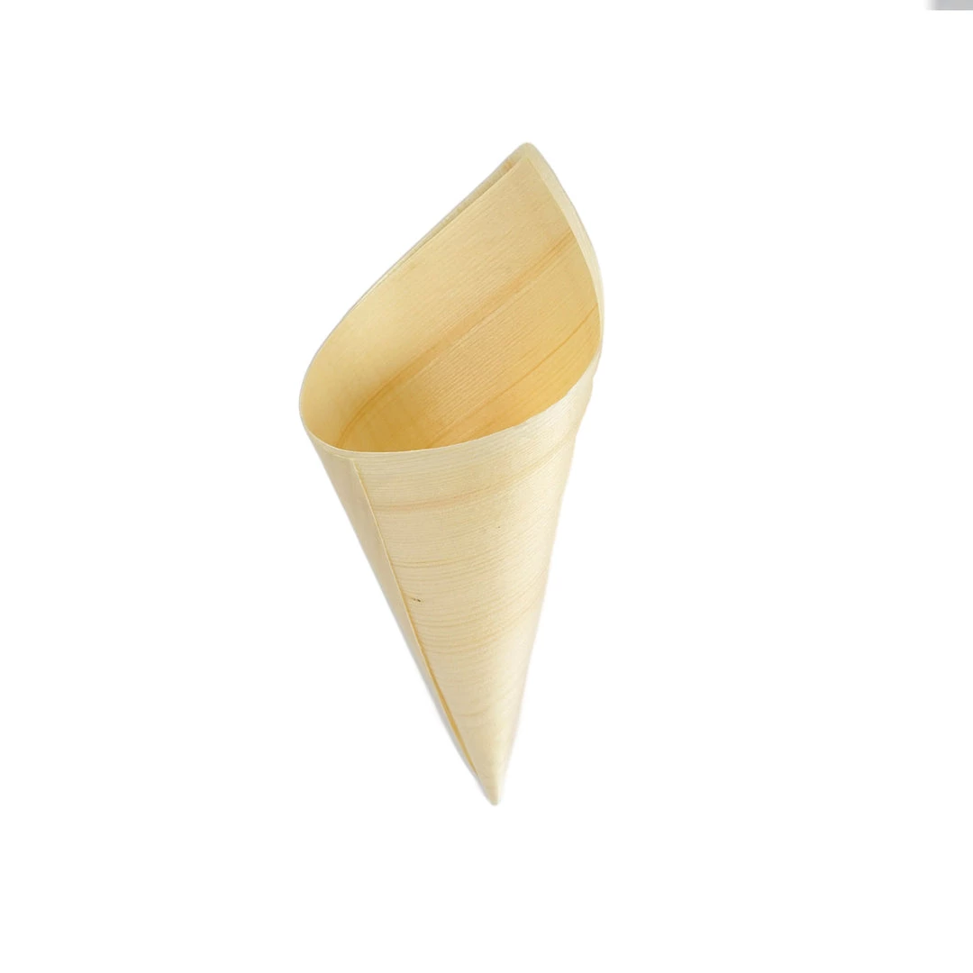 HIER_5410 50 Pack | 6" Natural Eco Friendly Disposable Pine Wood Food Cones, 100% Biodegradable Tasting Serving Cones Disposable Dinnerware 21 HIER_5410 50 Pack | 6" Natural Eco Friendly Disposable Pine Wood Food Cones, 100% Biodegradable Tasting Serving Cones Disposable Dinnerware