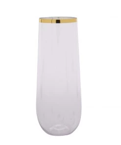 HIER_5430 Disposable Dinnerware 6 Pack | Gold 9oz Plastic Stemless Champagne Flutes Disposable Glasses For Champagne 29 HIER_5430 Disposable Dinnerware 6 Pack | Gold 9oz Plastic Stemless Champagne Flutes Disposable Glasses For Champagne