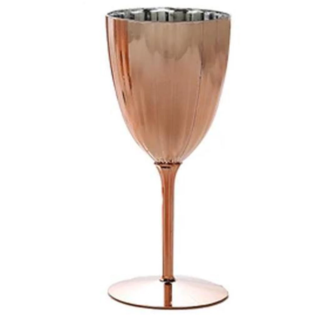 HIER_5430 6 Pack | Blush/Rose Gold 8oz Plastic Wine Glasses, Disposable Goblets Disposable Dinnerware 14 HIER_5430 6 Pack | Blush/Rose Gold 8oz Plastic Wine Glasses, Disposable Goblets Disposable Dinnerware