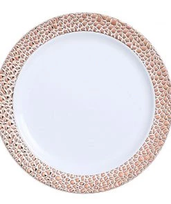 HIER_5441 Disposable Dinnerware 10 Pack | White 7.5