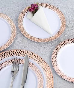 HIER_5441 Disposable Dinnerware 10 Pack | White 7.5