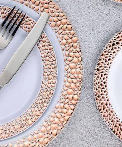 HIER_5441 Disposable Dinnerware 10 Pack | White 7.5