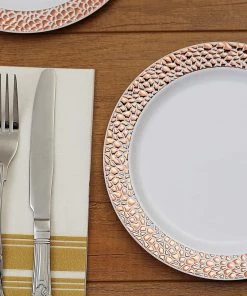 HIER_5441 Disposable Dinnerware 10 Pack | White 7.5