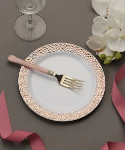 HIER_5441 Disposable Dinnerware 10 Pack | White 7.5