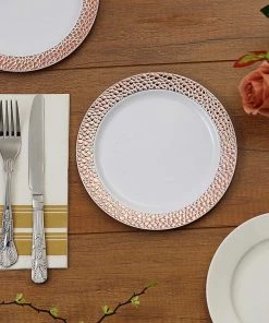 HIER_5441 Disposable Dinnerware 10 Pack | White 7.5