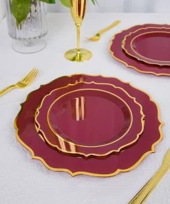 HIER_5441 10 Pack | Burgundy Plastic 8