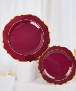 HIER_5441 10 Pack | Burgundy Plastic 8