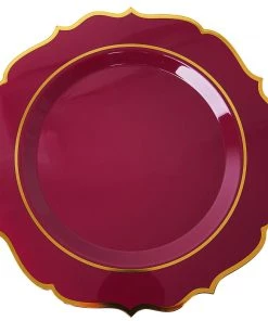 HIER_5441 10 Pack | Burgundy Plastic 8