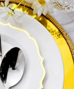 HIER_5441 Disposable Dinnerware 10 Pack | White Plastic 8