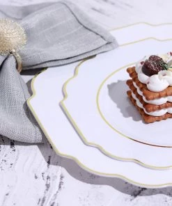 HIER_5441 Disposable Dinnerware 10 Pack | White 11