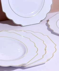 HIER_5441 Disposable Dinnerware 10 Pack | White 11