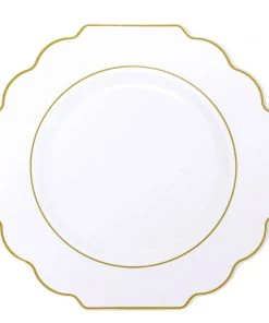 HIER_5441 Disposable Dinnerware 10 Pack | White 11