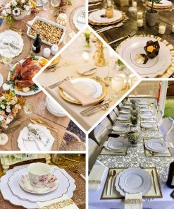 HIER_5441 Disposable Dinnerware 10 Pack | White 11