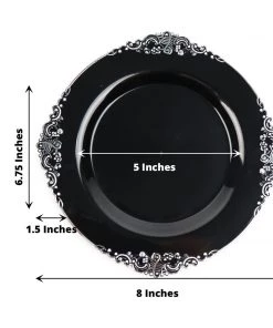 HIER_5441 10 Pack | Black/Silver Baroque 8