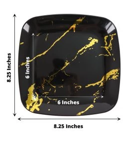 HIER_5443 10 Pack | Black/Gold Marble 8