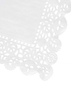 HIER_5470 100 Pcs | Rectangle White Paper Doilies, Lace Doilies Food Grade Paper Placemats - 14"L X 10"W Disposable Dinnerware 26 HIER_5470 100 Pcs | Rectangle White Paper Doilies, Lace Doilies Food Grade Paper Placemats - 14