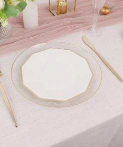 HIER_5442 Disposable Dinnerware 25 Pack | White 7