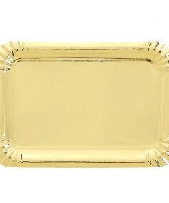 HIER_5442 Disposable Dinnerware 10 Pack | Metallic Gold 9